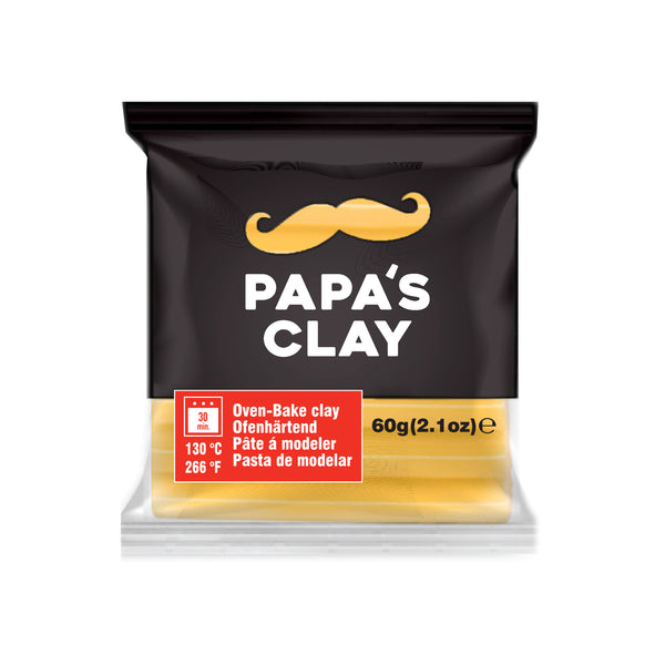 Papa’s Clay warm Yellow Polymer Clay
