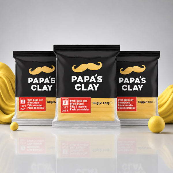 Papa’s Clay warm Yellow Polymer Clay
