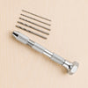 Pin Vice with 5 Precision Drill Bits, Swivel Head & Reversible Collets, Craft and DIY Work