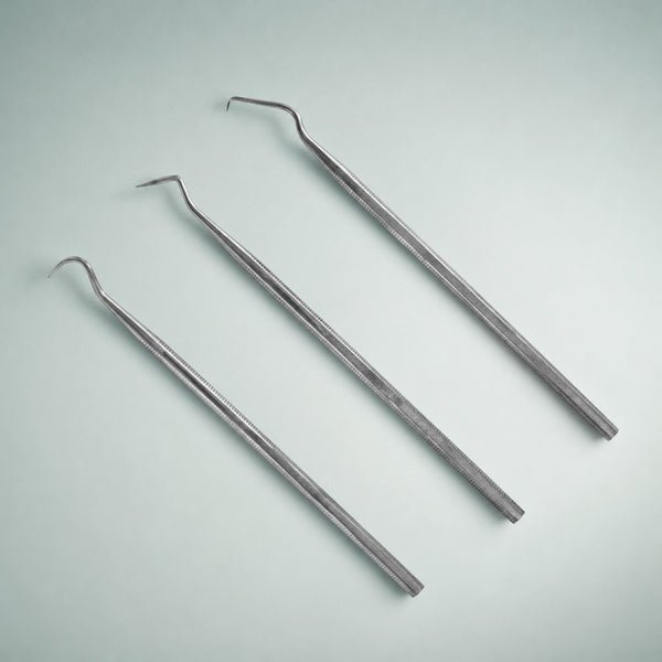 Stainless Steel Probe Set, Precision Modeling & Sculpting Tools with Storage Wallet, 3pc