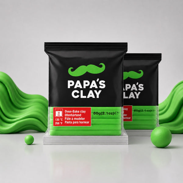 Papa’s Clay Neon Green Polymer Clay