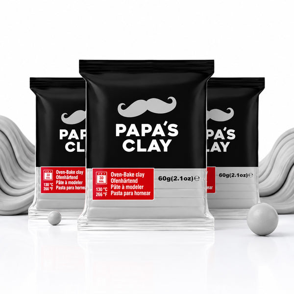 Papa’s Clay Pastel Gray Polymer Clay