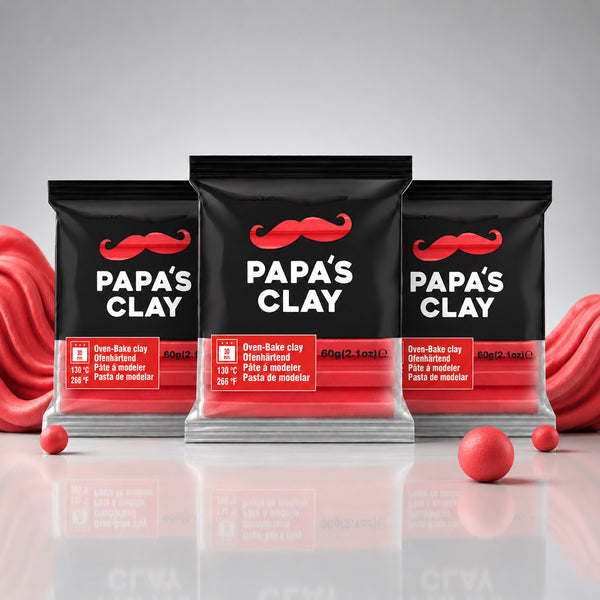 Papa’s Clay Koral Red Polymer Clay